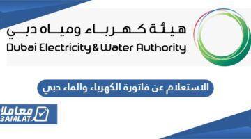 الاستعلام عن فاتورة الكهرباء والماء دبي